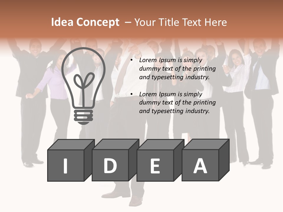 Latin Business Happy PowerPoint Template