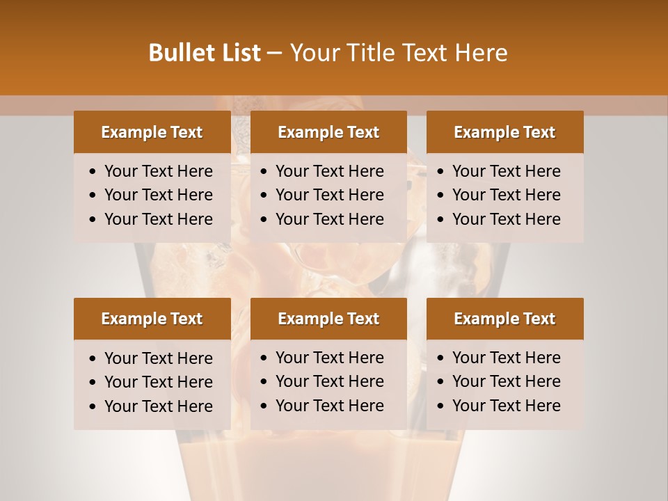 Spirit Restaurant Liquor Glass PowerPoint Template