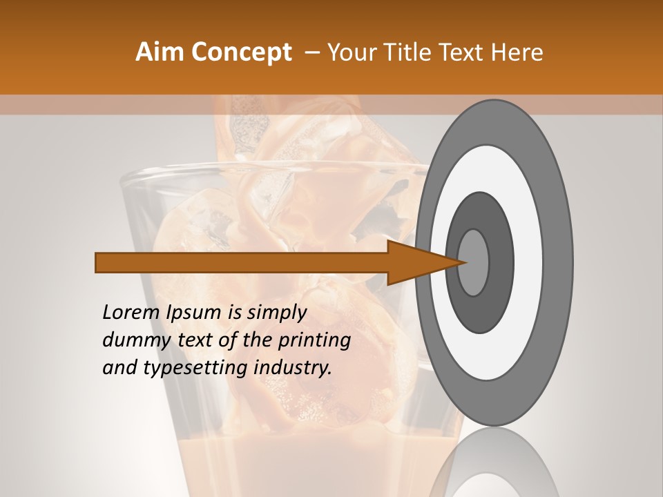 Spirit Restaurant Liquor Glass PowerPoint Template