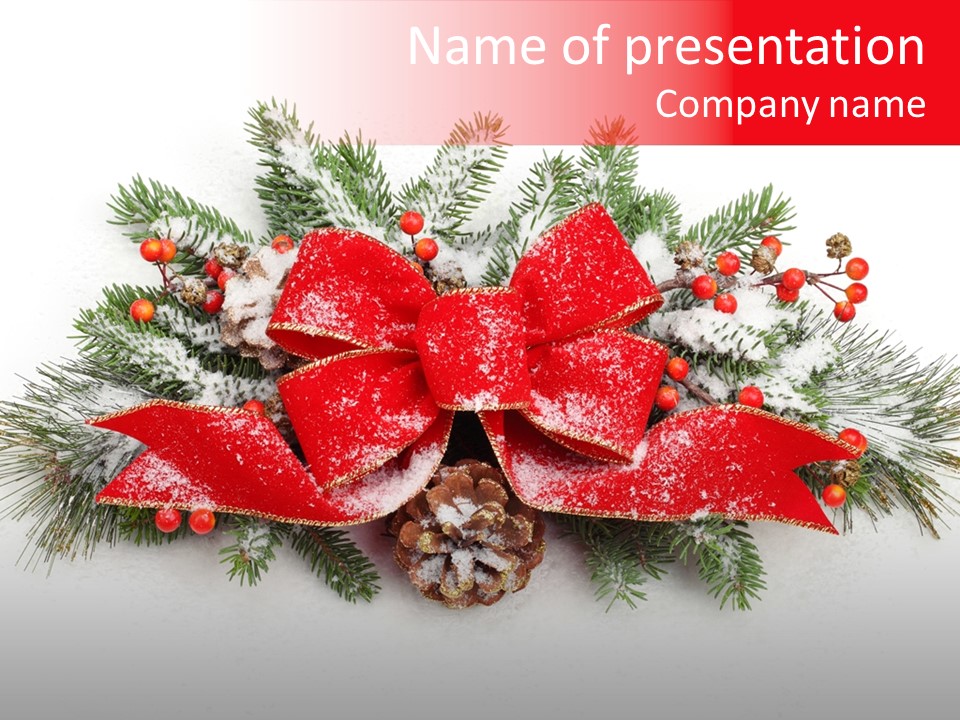 Snow Pine Winter PowerPoint Template