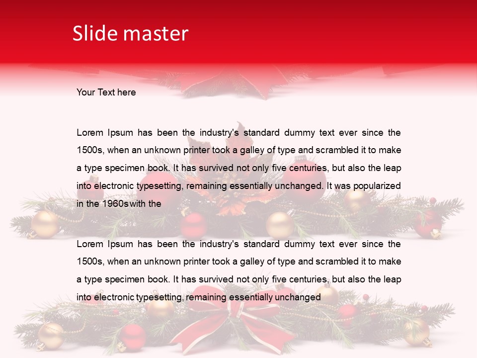 Pine White Branch PowerPoint Template