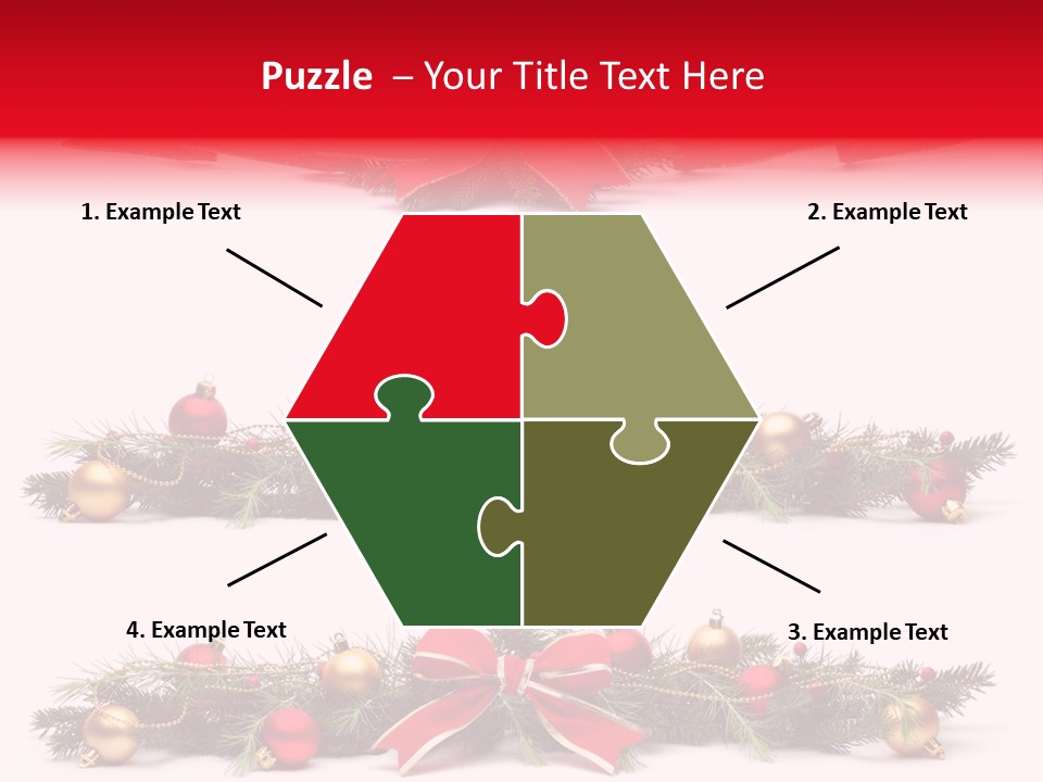 Pine White Branch PowerPoint Template