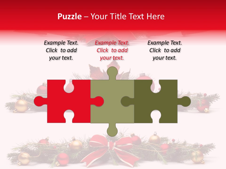 Pine White Branch PowerPoint Template