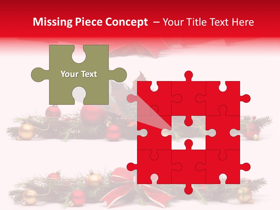 Pine White Branch PowerPoint Template