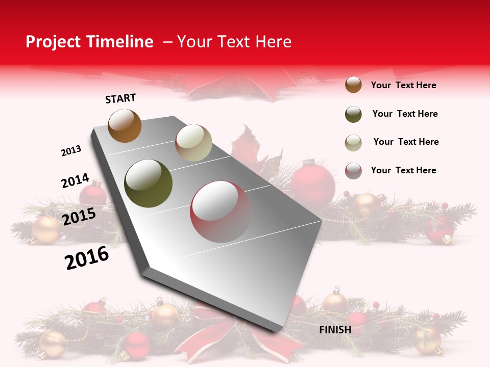 Pine White Branch PowerPoint Template