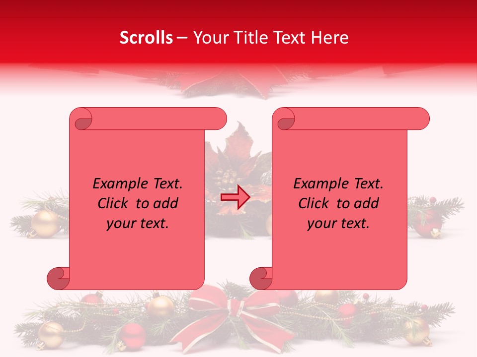 Pine White Branch PowerPoint Template