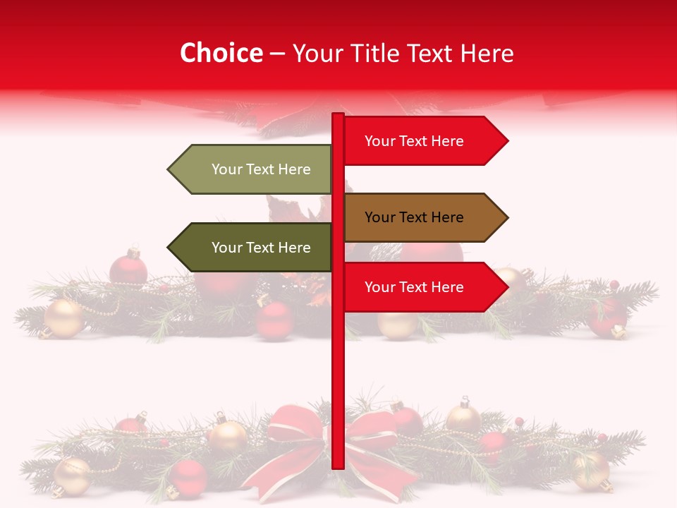 Pine White Branch PowerPoint Template