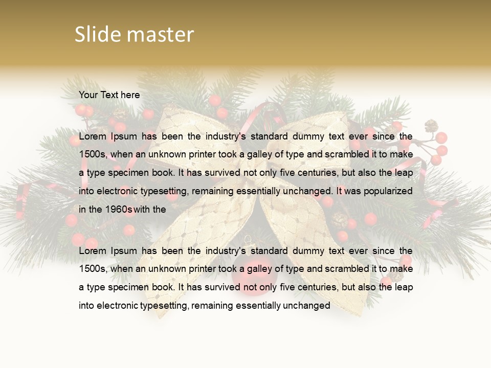 Festive Ribbon Delicate PowerPoint Template
