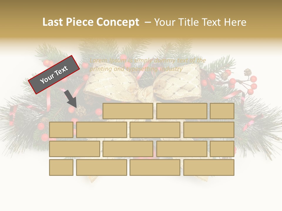 Festive Ribbon Delicate PowerPoint Template
