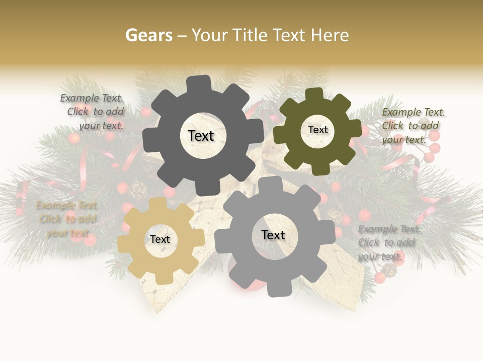 Festive Ribbon Delicate PowerPoint Template