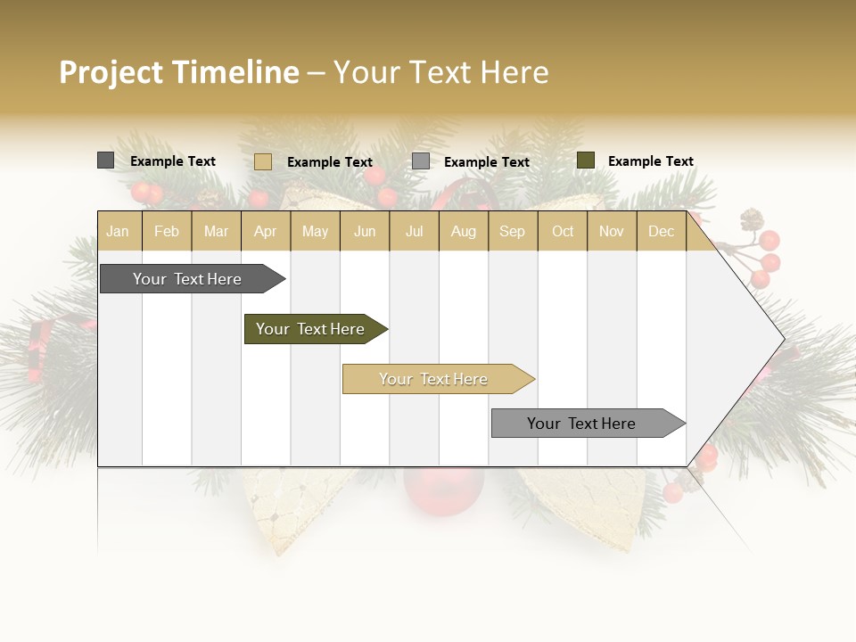 Festive Ribbon Delicate PowerPoint Template