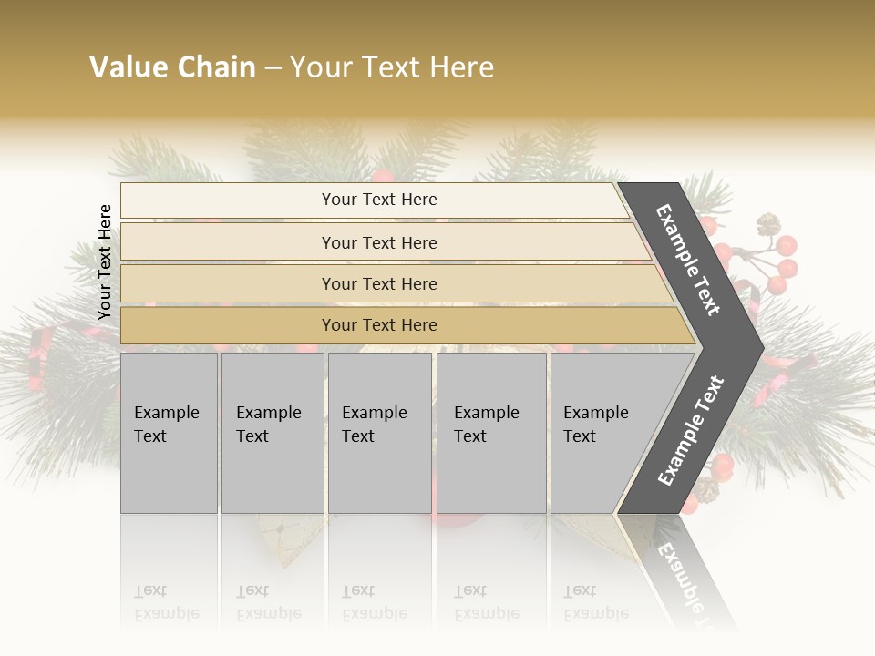 Festive Ribbon Delicate PowerPoint Template