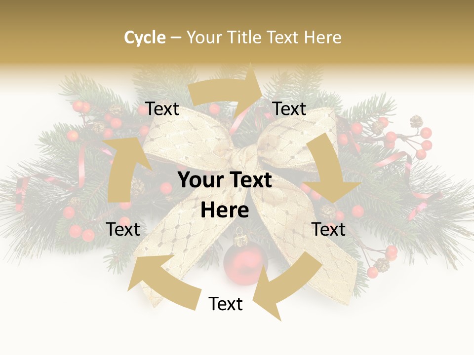 Festive Ribbon Delicate PowerPoint Template