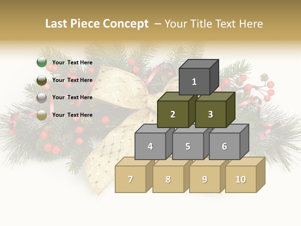 Festive Ribbon Delicate PowerPoint Template