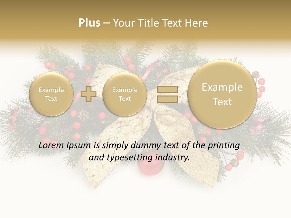 Festive Ribbon Delicate PowerPoint Template
