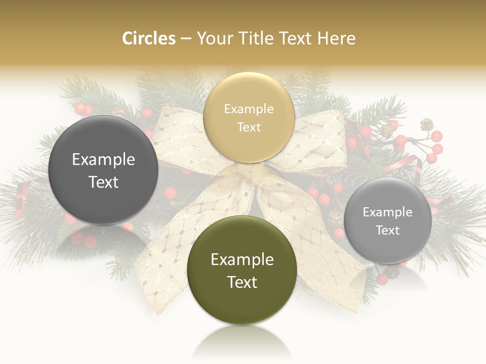 Festive Ribbon Delicate PowerPoint Template
