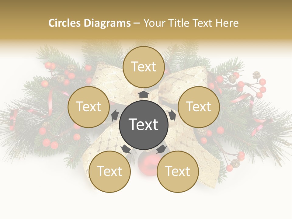 Festive Ribbon Delicate PowerPoint Template