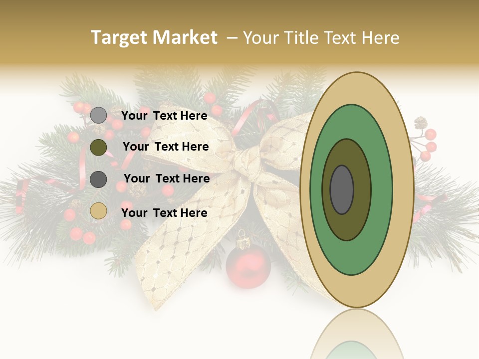 Festive Ribbon Delicate PowerPoint Template