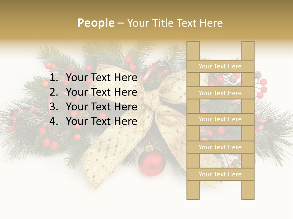 Festive Ribbon Delicate PowerPoint Template