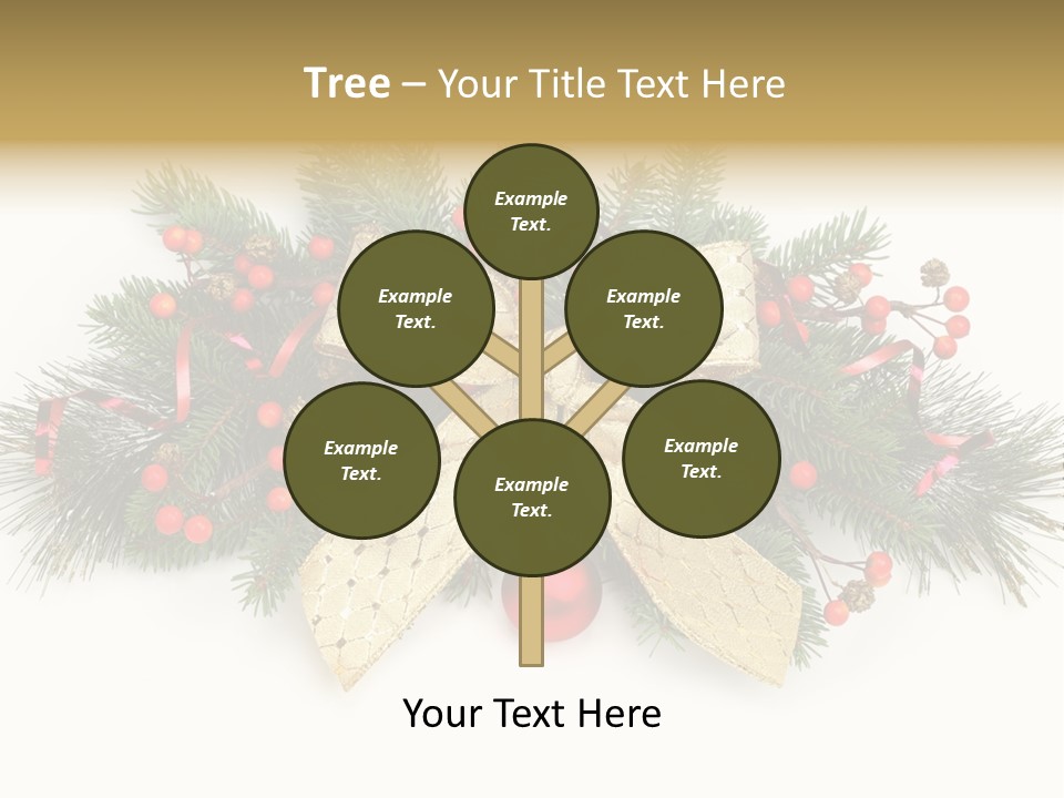 Festive Ribbon Delicate PowerPoint Template