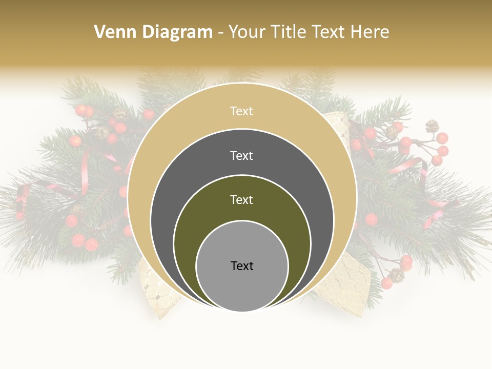 Festive Ribbon Delicate PowerPoint Template