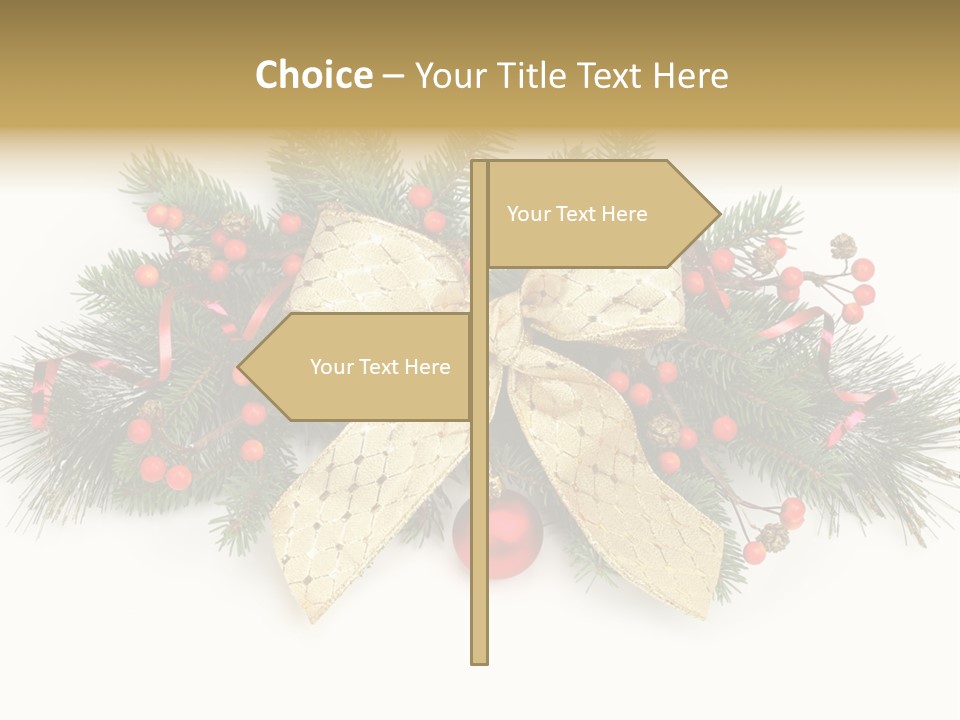 Festive Ribbon Delicate PowerPoint Template