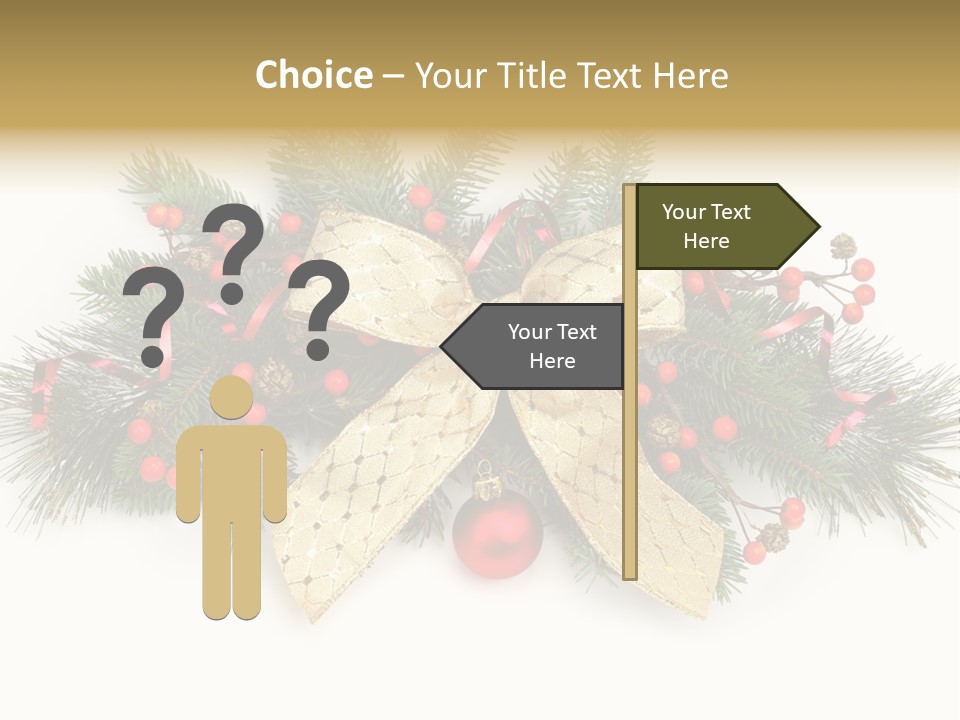 Festive Ribbon Delicate PowerPoint Template