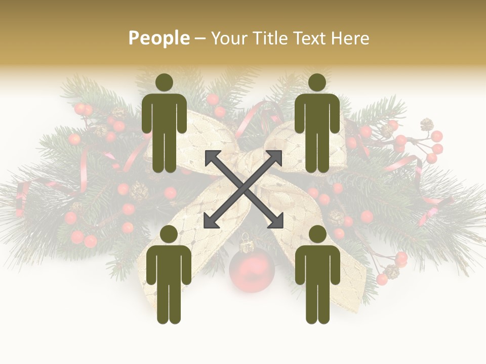 Festive Ribbon Delicate PowerPoint Template
