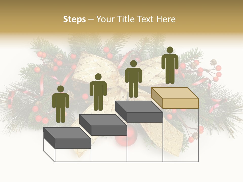 Festive Ribbon Delicate PowerPoint Template