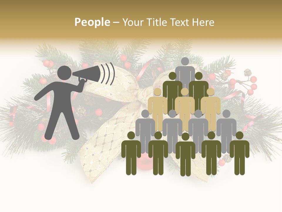 Festive Ribbon Delicate PowerPoint Template