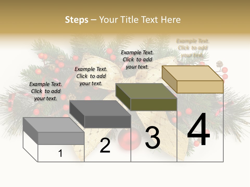 Festive Ribbon Delicate PowerPoint Template