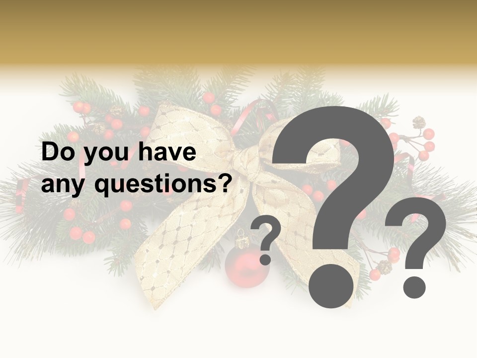 Festive Ribbon Delicate PowerPoint Template