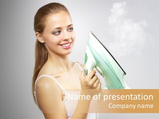 Close Up Female Jet PowerPoint Template