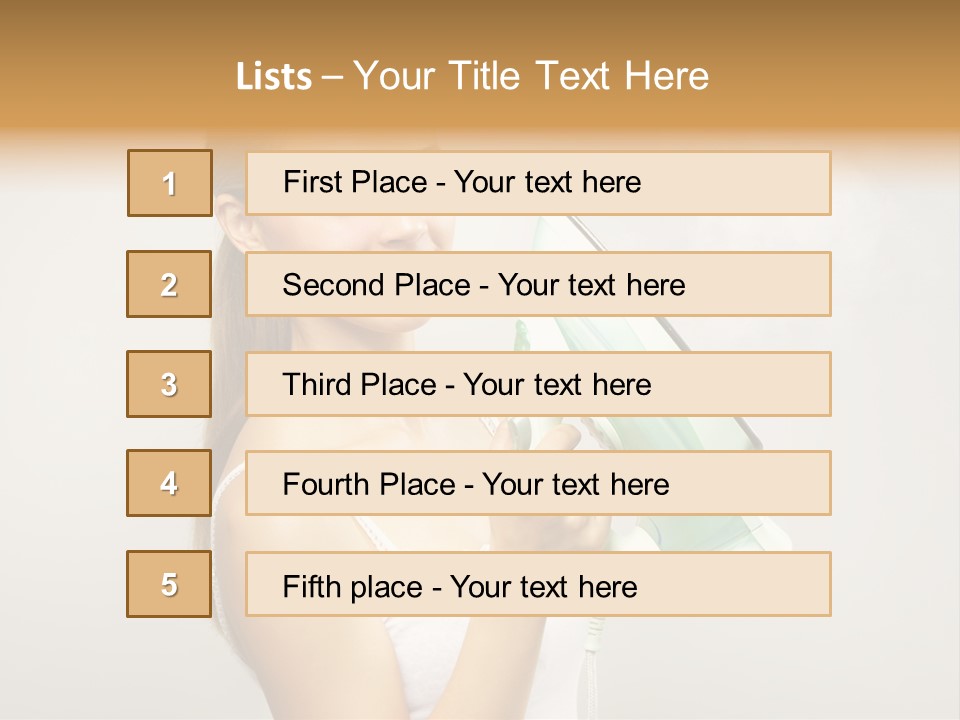 Close Up Female Jet PowerPoint Template