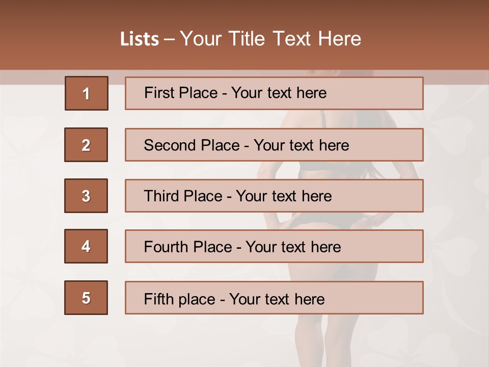 Pose Fashion Beauty PowerPoint Template