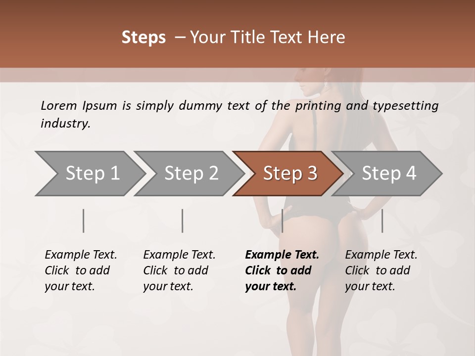Pose Fashion Beauty PowerPoint Template