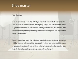 Tripod Empty Floor PowerPoint Template