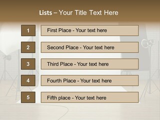 Tripod Empty Floor PowerPoint Template