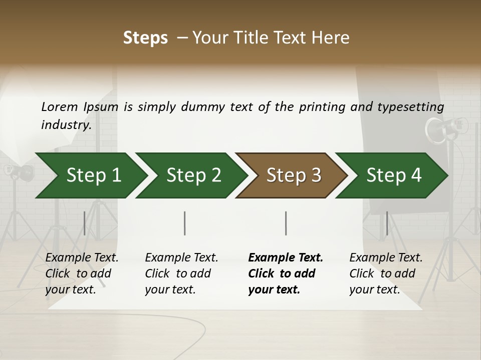 Tripod Empty Floor PowerPoint Template