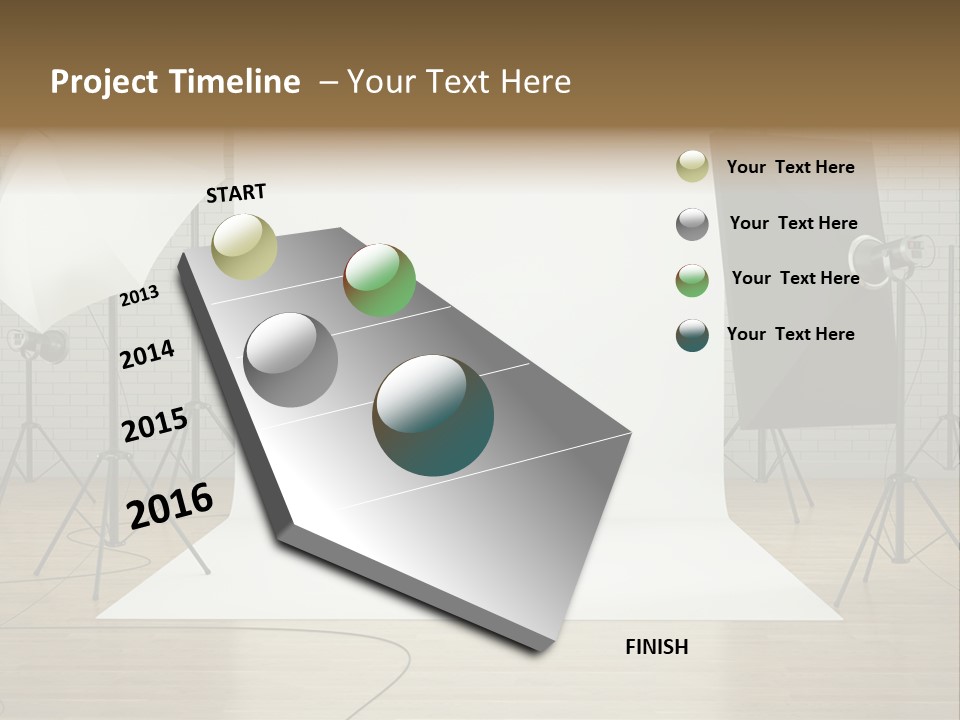 Tripod Empty Floor PowerPoint Template