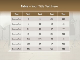 Tripod Empty Floor PowerPoint Template
