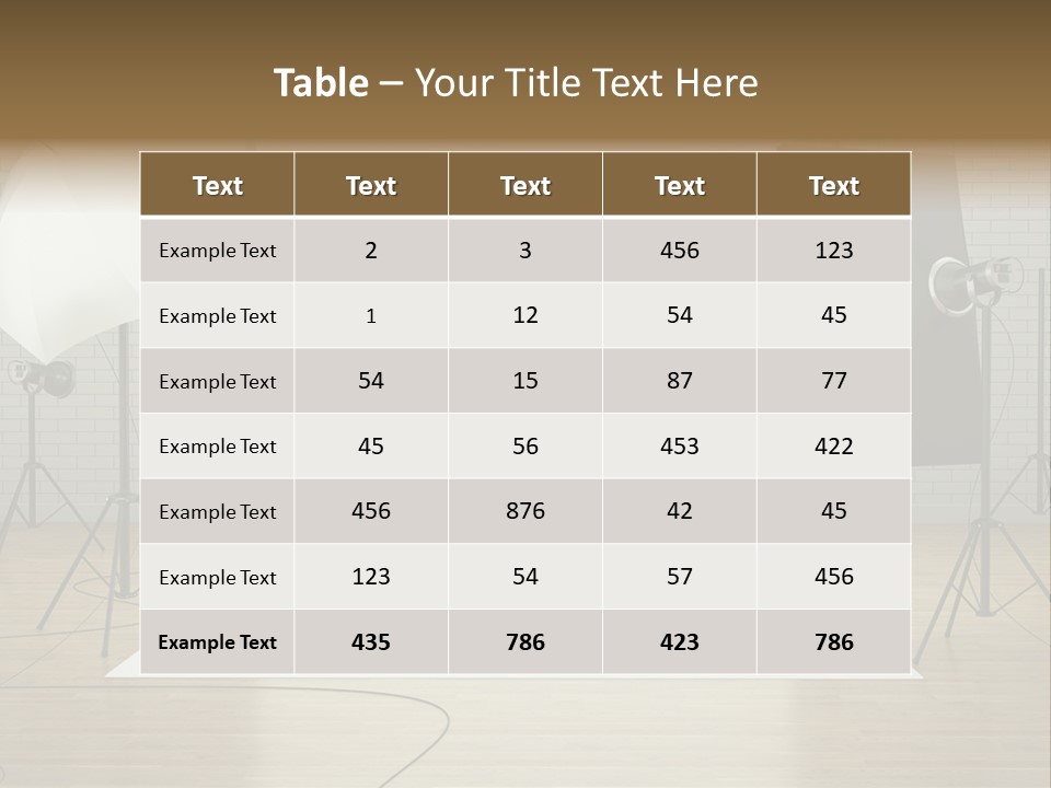 Tripod Empty Floor PowerPoint Template