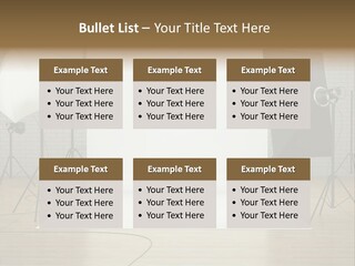 Tripod Empty Floor PowerPoint Template