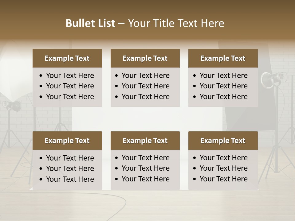 Tripod Empty Floor PowerPoint Template