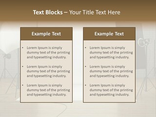 Tripod Empty Floor PowerPoint Template