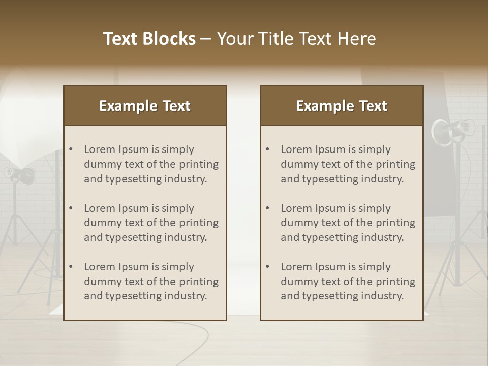 Tripod Empty Floor PowerPoint Template
