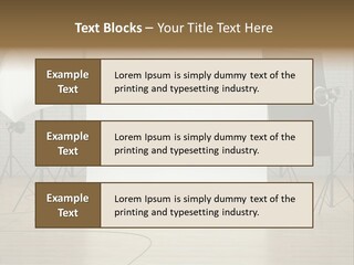 Tripod Empty Floor PowerPoint Template
