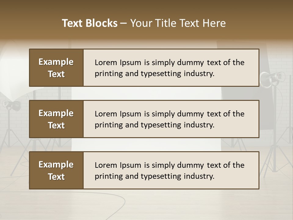 Tripod Empty Floor PowerPoint Template