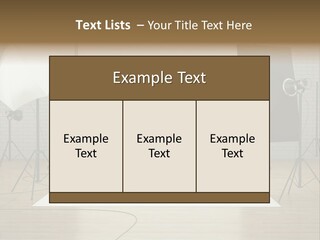 Tripod Empty Floor PowerPoint Template