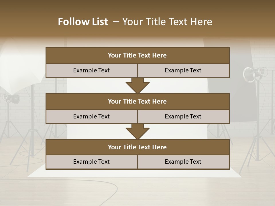 Tripod Empty Floor PowerPoint Template